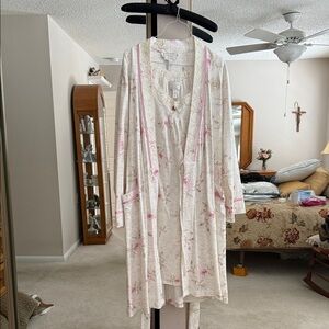 Charter Club Floral Night Gown & Robe Set